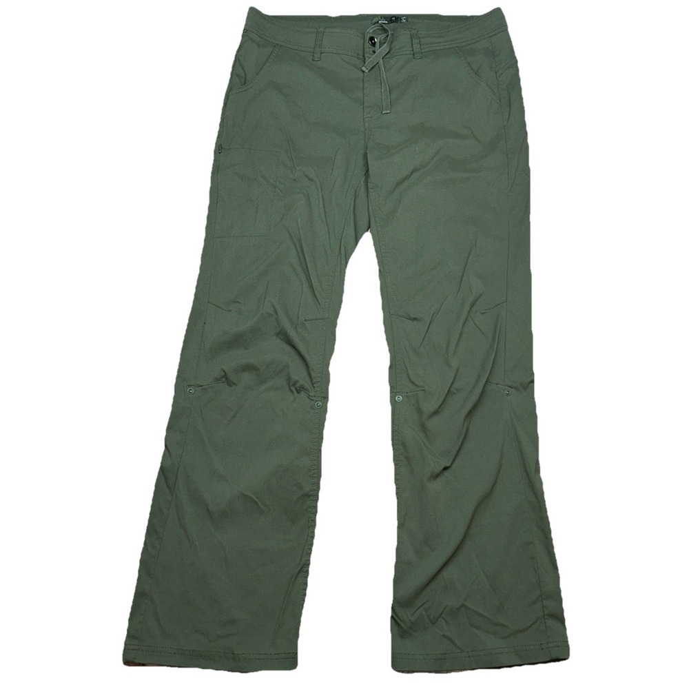 Prana Sage Green Wide Leg Convertible Outdoor Hiking Pants Size 16 Gorpcore - Picture 1 of 8